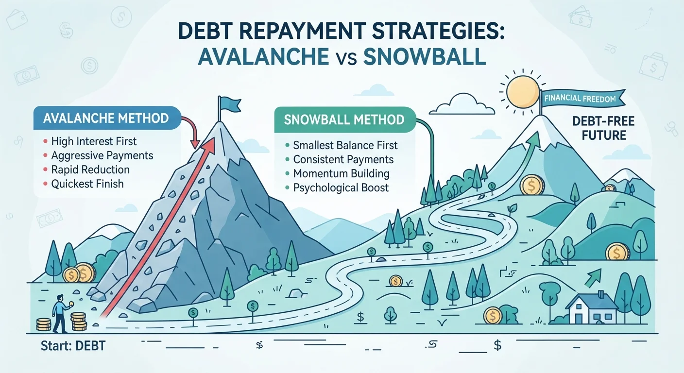 Debt Avalanche vs. Debt Snowball: Two Repayment Strategies Compared