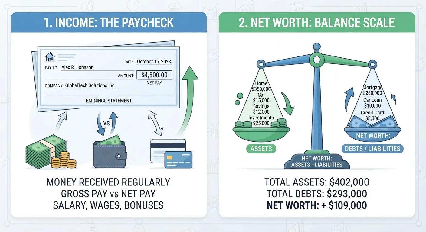 Net Worth vs. Income: They Are Not the Same Thing