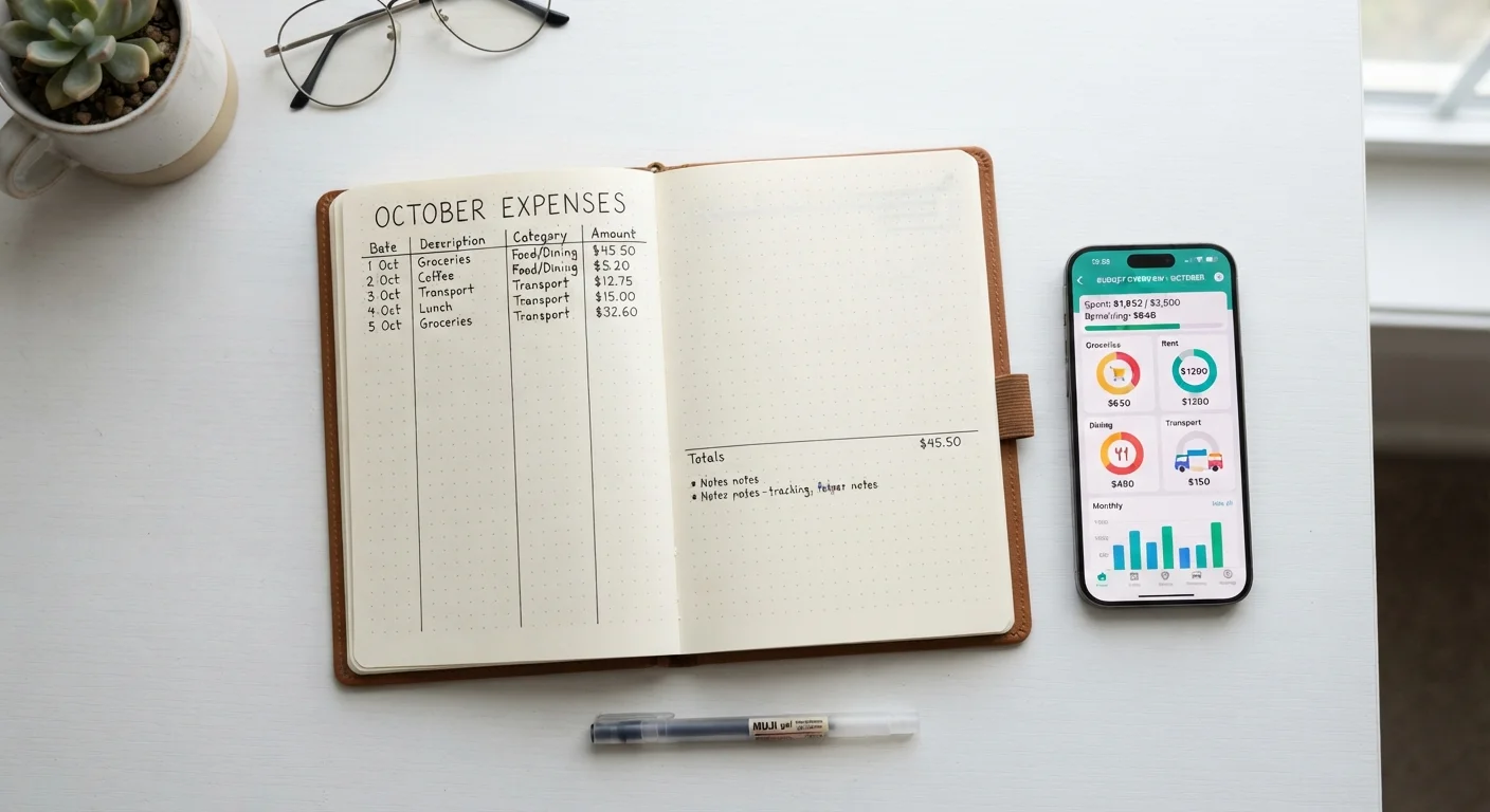 Tracking Spending by Hand vs. Using an App